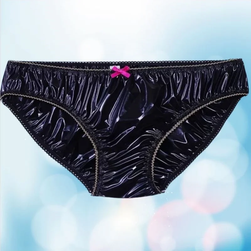 

Трусы Sissy, женские герметичные трусы с бантом и низкой талией, сексуальные мужские трусы из EPU, ультратонкие мягкие пластиковые трусы ABDL, фетиш, частная вечеринка