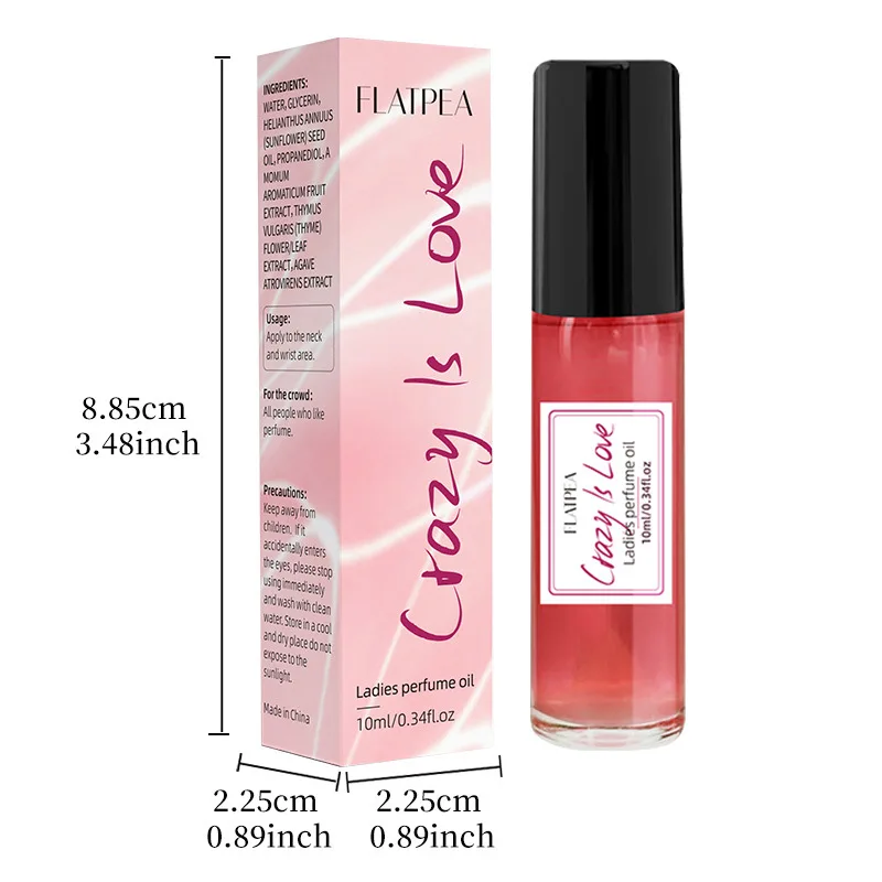 Huile parfumée fruitée en roll-on, sans alcool, parfum longue durée, huile essentielle corporelle po