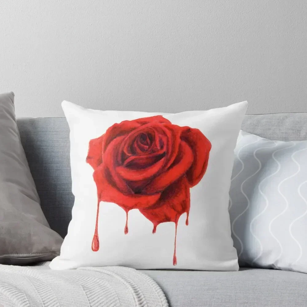 

Painting the Roses Red Throw Pillow Cushions Cover anime girl pillow