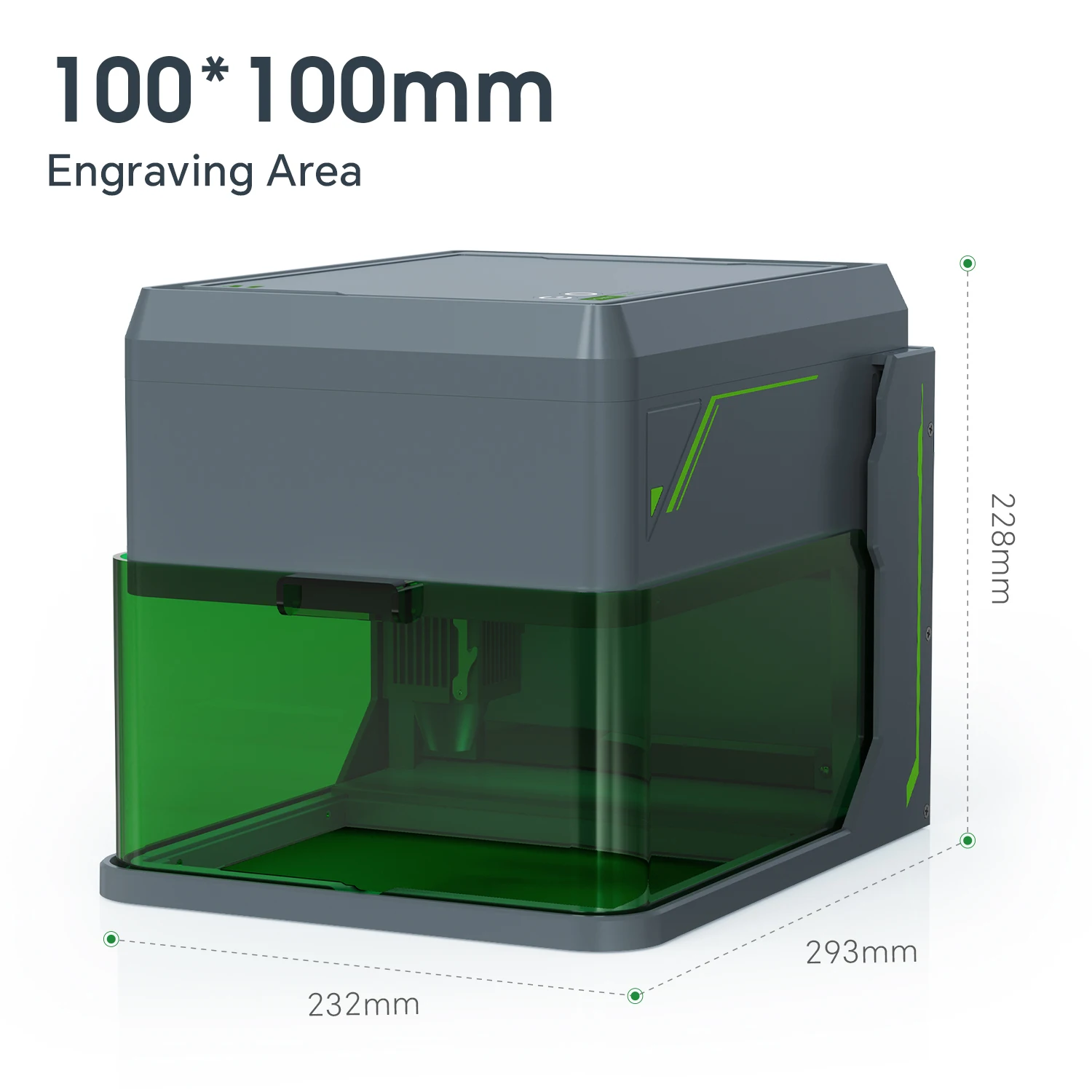 CAVERJOY A1 Macchina per incisione laser CNC 5W/10W Altezza regolabile Completamente chiusa Copertura acrilica visiva Incisore laser desktop fai da te