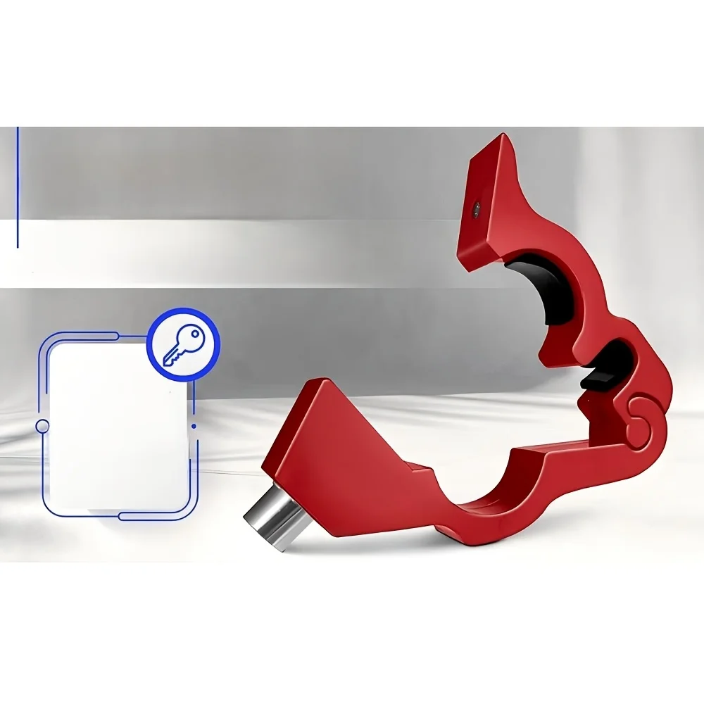 Aluminum Alloy Motorcycle Handlebar Portable Throttle Brake Lock No Battery Security Motorbike Electric Scooter Bicycle Safety view 5