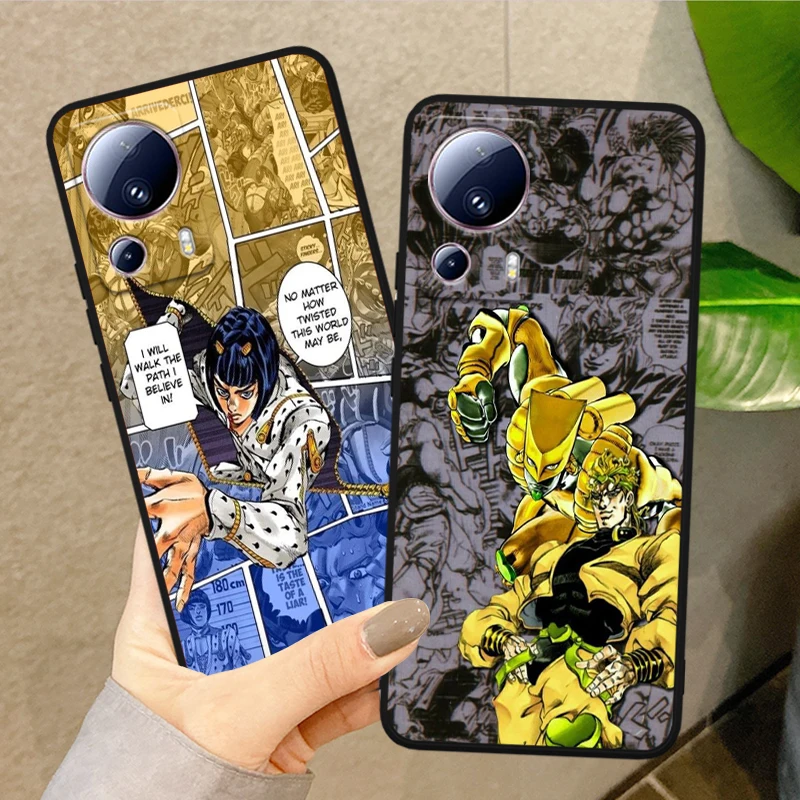 JOJO Stardust Crusaders Cover For Xiaomi Mi 14 13 12X 12 11 11T 11i 10T 10 Pro Lite Ultra 5G Black Phone Case