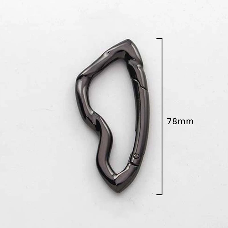 7,8 cm süße Y2K-Karabiner-Schlüsselanhänger-Clips, unregelmäßig, cool, groß, robust, Karabinerhaken, Schlüsselanhänger, Outdoor-Zubehör, Schnalle
