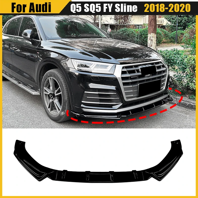 

Спойлер переднего бампера для Audi Q5 SQ5 FY Sline 2018 2019 2020, защита передней лопаты, диффузор, автозапчасти, комплект кузова