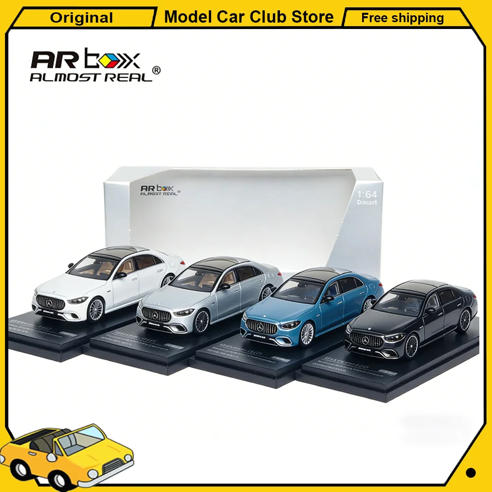 

Almost Real AR Box 1:64 Scale Mercedes-Benz AMG S63 E Performance Brabus Alloy Car Model Miniature Diecast Collection Toys Gift