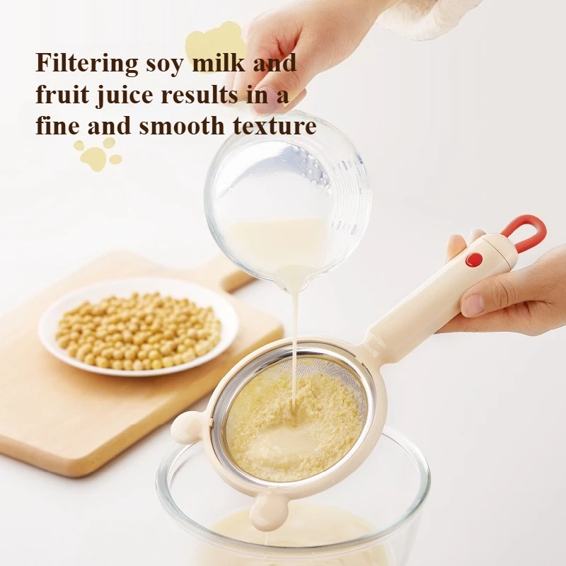 

Baby multi-functional flour sieve for soybean milk filtration, household blender, baby juice extraction mesh filter