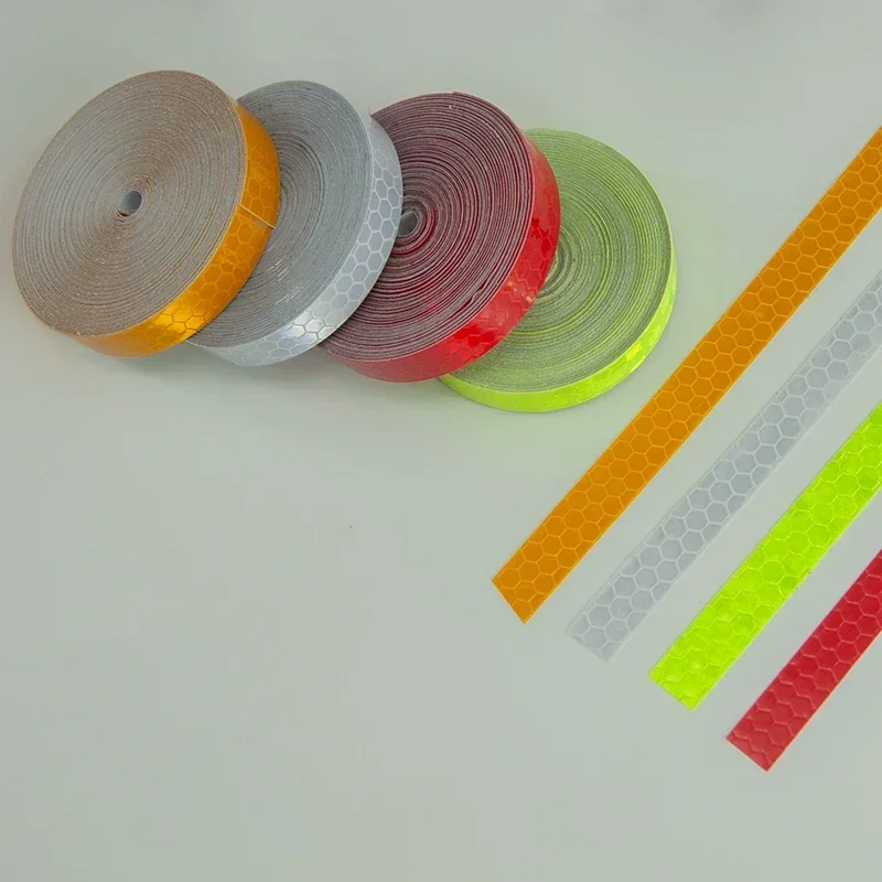 1cm * 2/3/8/10/20m Reflective Tapes Self-adhesive Warning Strips Night Safety Stickers For Bicycle,Car,Motorbike,Van,Work Site