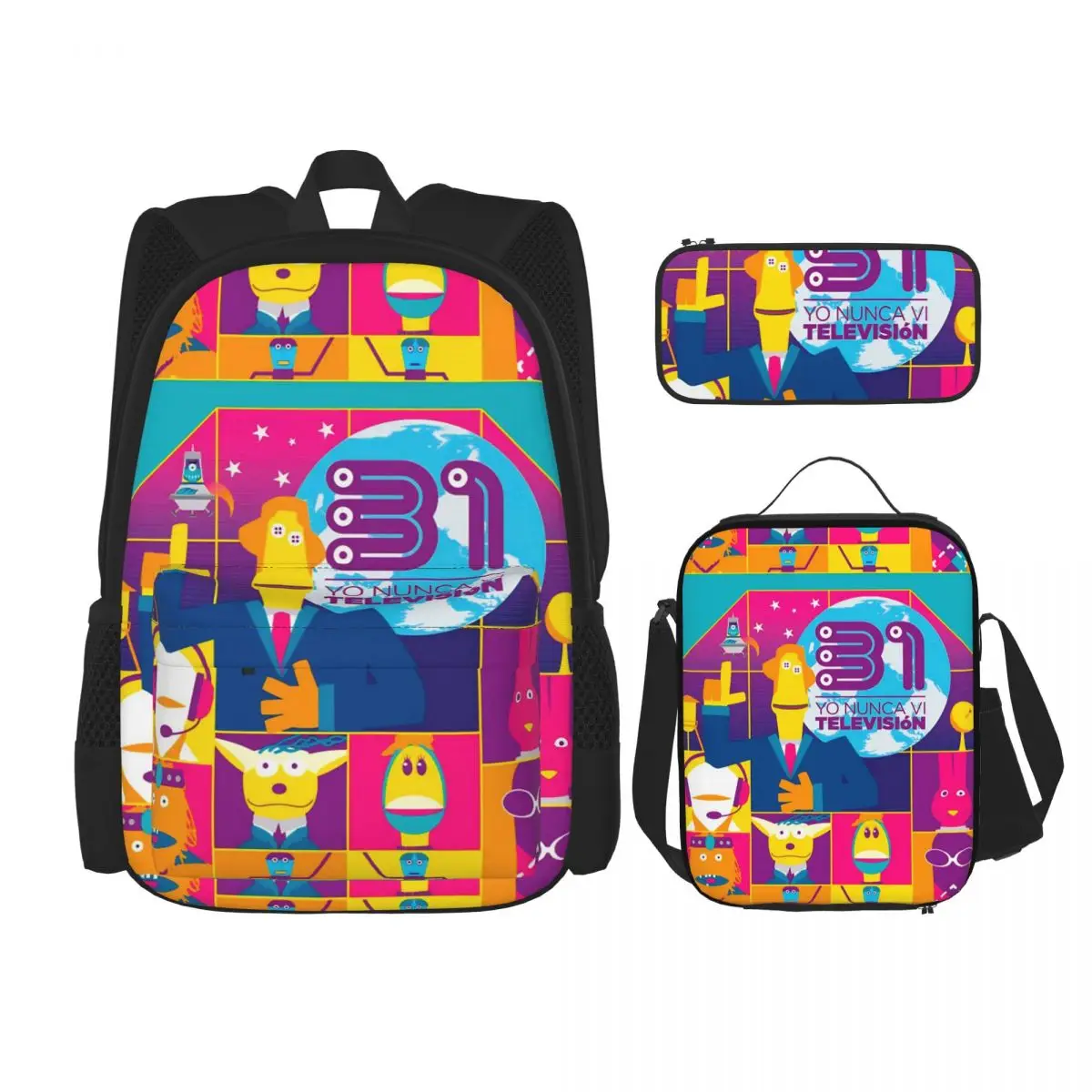 

31 минов, 3 по/набор, рюкзак для подростков, 31-минутная чилийская комедия, школьные холщовые сумки, сумка для обеда, пенал