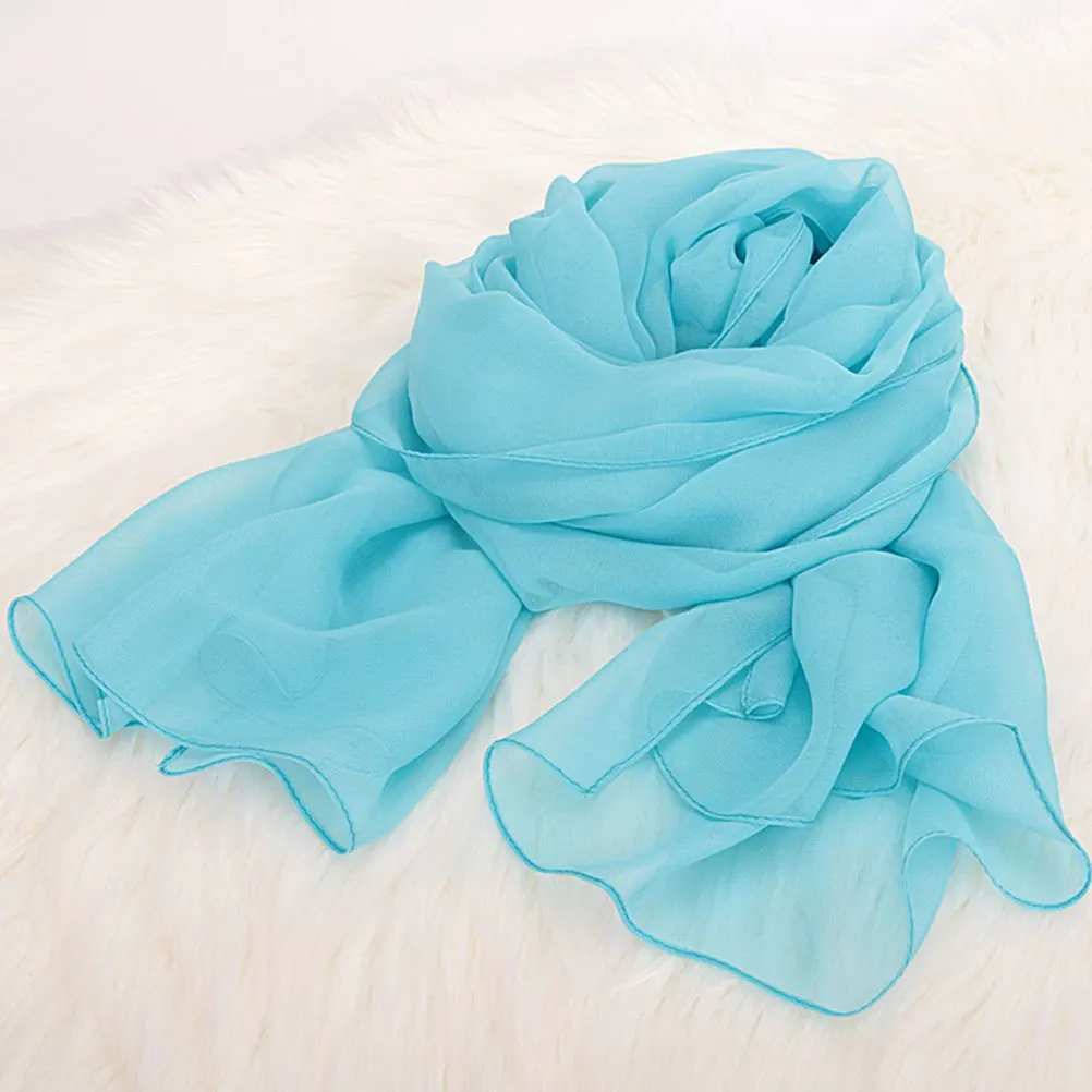 

Сплошной цвет солнцезащитный шарф небесно-голубой 180x70 см стильная солнцезащитная накидка женская шаль пляжная дорожная кондиционер для комнаты