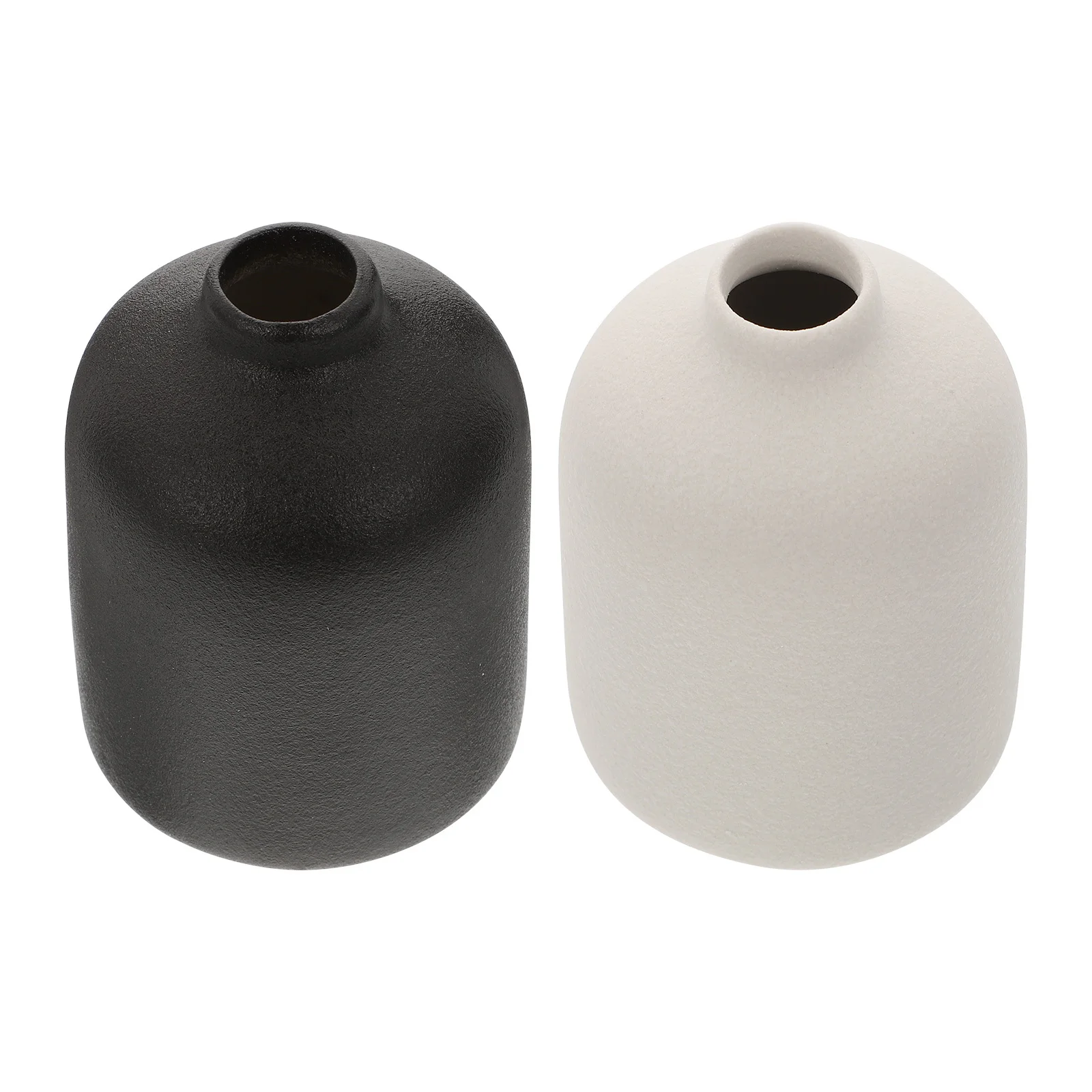 

2Pcs Ceramic Vases Mediterranean Style Retro Flower Arranging Bottles Small Decorative Porcelain Vases Home Office Decor