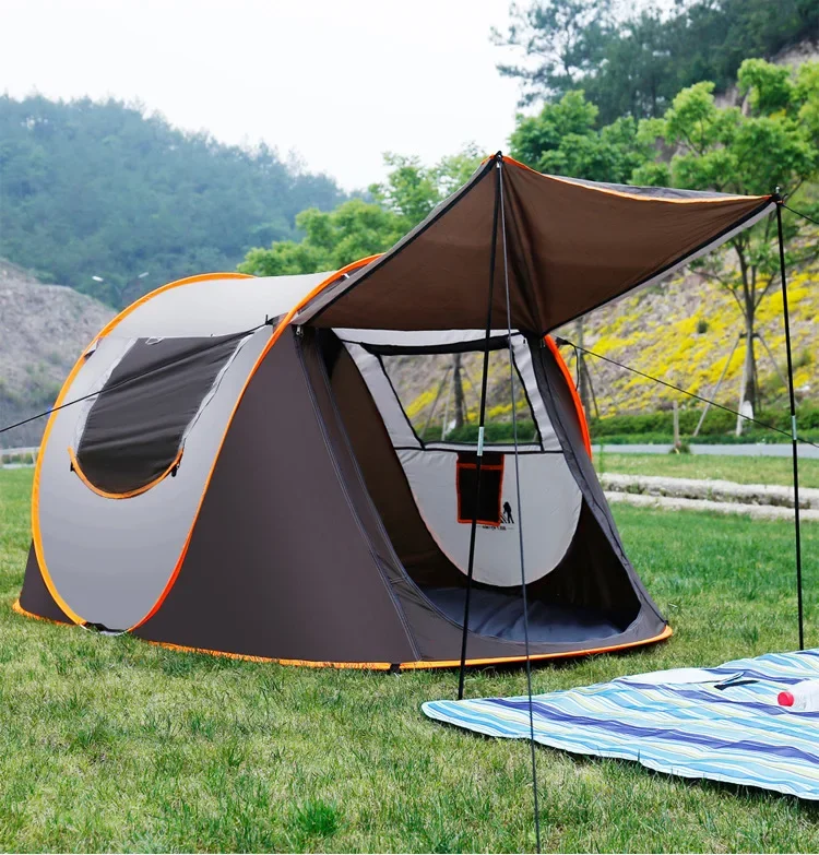 Hot Sale Outdoor Camping High Quick Automatic Opening Large Space Canvas Auto Pop Up Tent