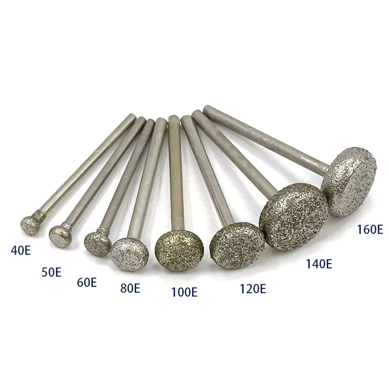 Mata bor gerinda berlian silinder 2.35/3mm, untuk ukiran batu giok