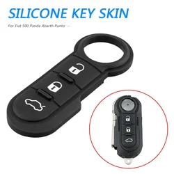Replacement Rubber Pad for Fiat 500 Panda Abarth Punto 3 Button Key Fob Repair Car Accessories
