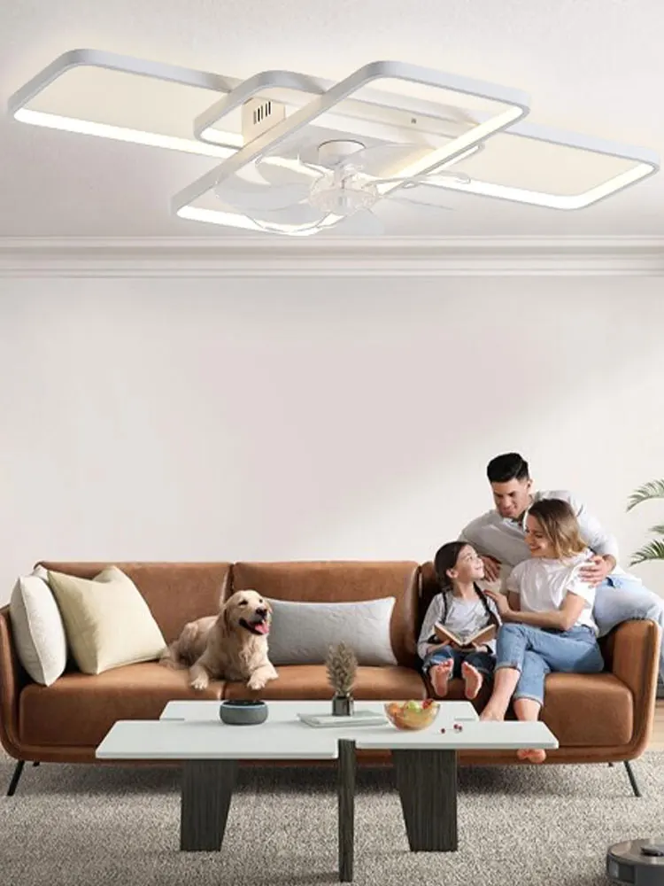 Deckenventilator Mit Beleuchtung,LED 80W Deckenventilator Mit Fernbedienung Leise Lampe Mit Ventilator Dimmbar 6-stufige Windges