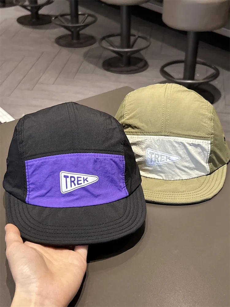 قبعة بيسبول صيفية سريعة الجفاف ومطابقة الألوان للرجال والنساء في الهواء الطلق قبعة شمس مسطحة الحواف متعددة الاستخدامات #4