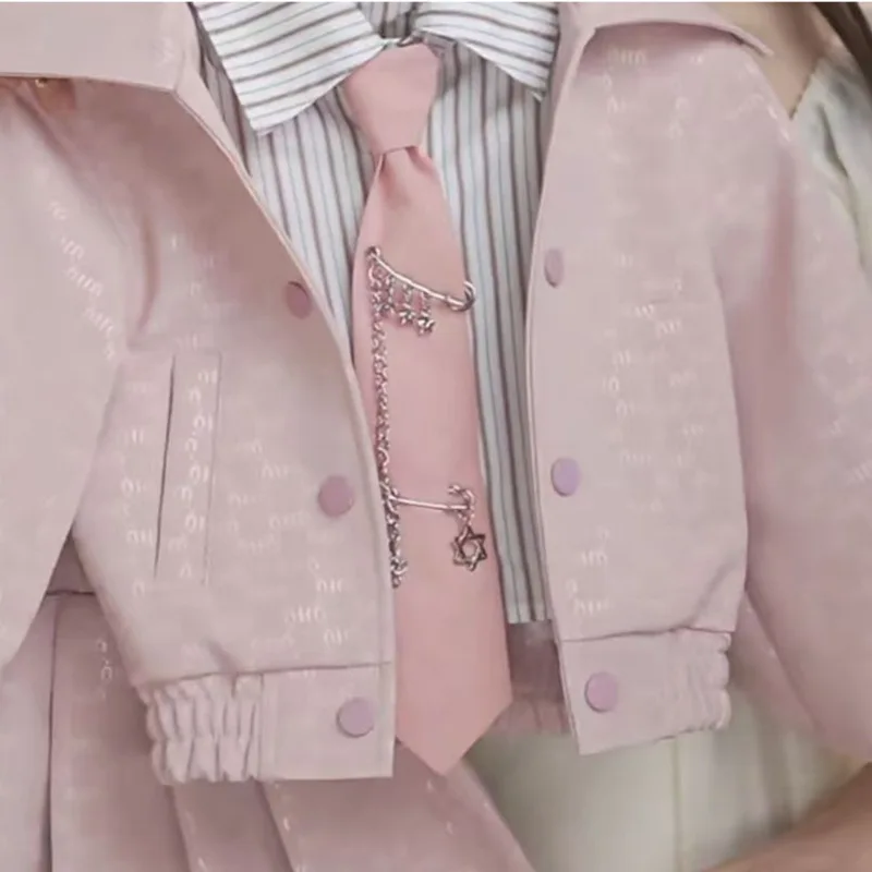 

Girls' Autumn and Winter Leather Jacket Set2025New Fashionable Children's Casual Leather Jacket and Pleated Skirt Stylish Two-Pi