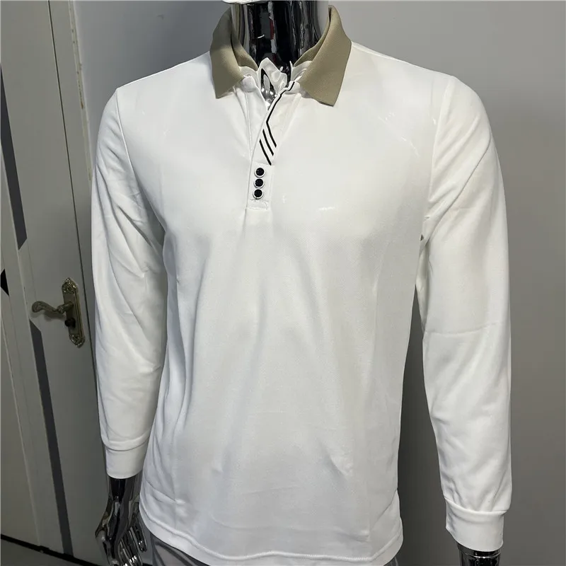 Hoge kwaliteit heren golf T-shirt herfstmode tops revers losse golfpoloshirt buitenshuis heren hardlopen tennis golfkleding laa