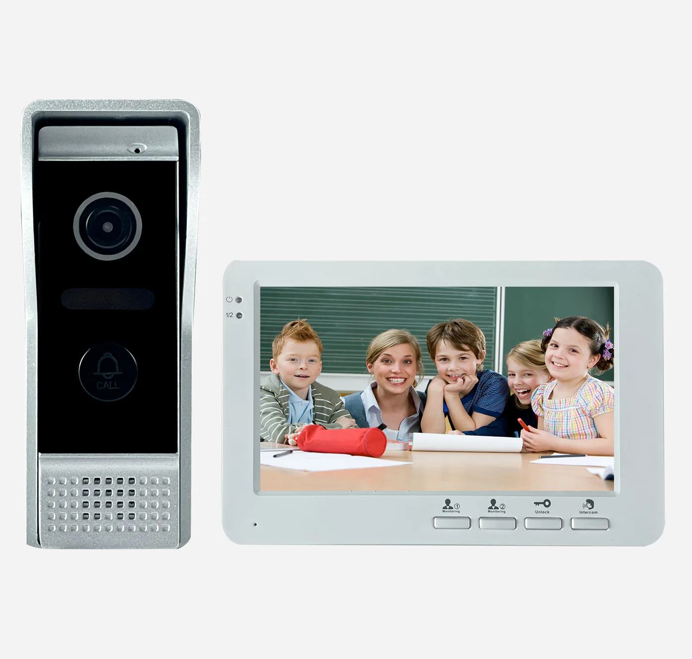 

Video Doorbell Intercom System, 7" Monitor Video Door Phone Kits, Wired Video Door Entry System, IR Night Camera