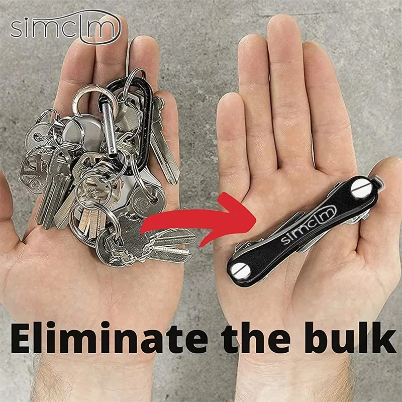 50pcs customized products Personalized keysmart keychains black Fashion key organizer