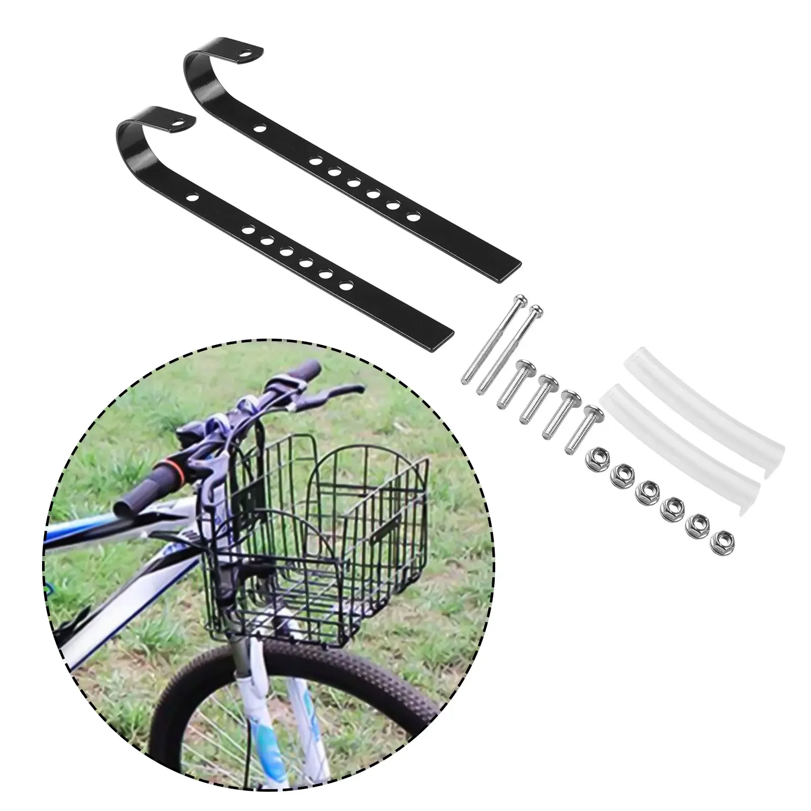 1pc Scooter  Bike Front Basket Hook Accessories  Adjustable Hardware Hanging Hooks  Multi-function Quick Break Hook  Front Frame