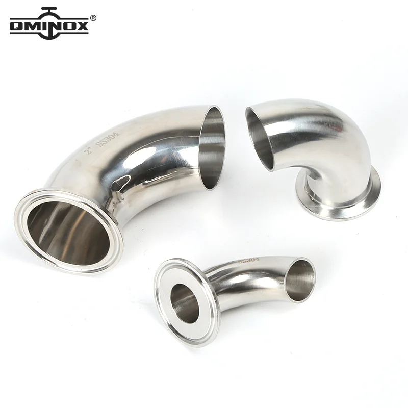 

SS304/SS316L Weld/Clamp 90 degree elbow sanitary clamp pipe fittings 3/4"- 4" Inside/Outside polished elbows food grade