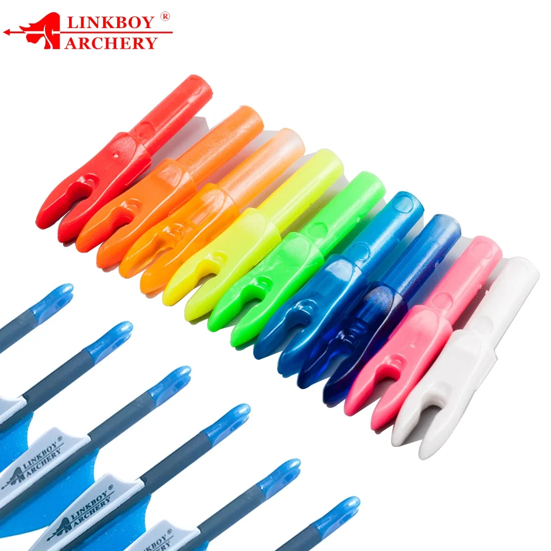 60Pcs Linkboy Archery Arrow Nock for Shaft ID 4.2mm Carbon Arrow Shaft Archery Accessories Bow and Arrows Hunting