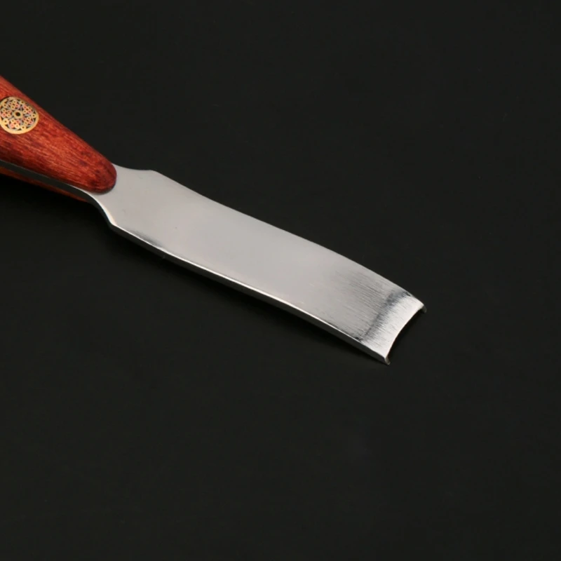 Wooden Handle Leathercraft Edges Beveler Wide Mouth Leathercraft Shovel Thin Knife Leathercraft Edges Trimming Tools image 6