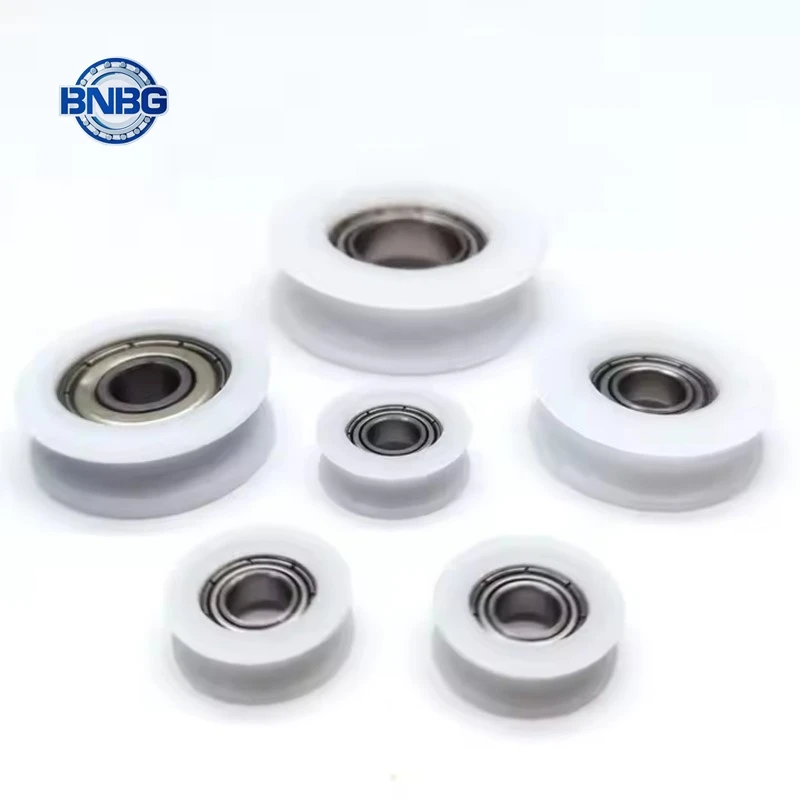 10pcs Plastic Coated Nylon Pulley Bearing With V / U Groove High Quality 0632UU 6 * 32 * 10mm Embedded Bearing BU0632