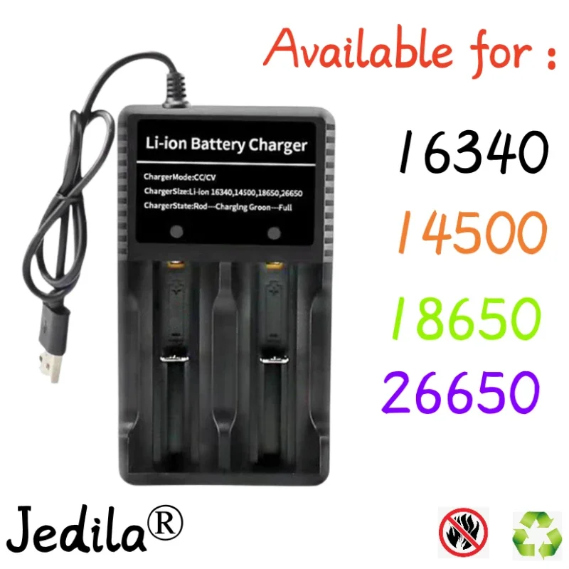 2023New type 18650 Lithium ion rechargeable battery 4000mAh 3.7V LED flashlight battery +USB charger