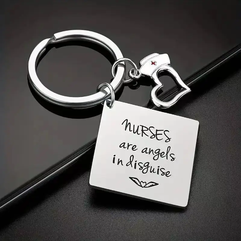 1pc Nurse Keychain Gifts for Women Jewelry Perfect Appreciation Gift Best Nurse Keyring Bag Pendants Charms Car Pendants Party