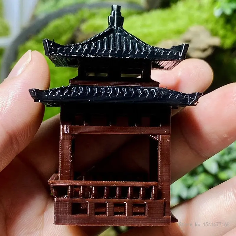 Chinese Ancient Building Model, Water Absorption Stone, Fish Tank, Micro Landscape, Bonsai Decor, Rockery, Decor