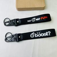 Car Keychain With Cartoon Turbine Print Keyring Nylon Trubo Got Boost Lanyard For Audi BMW VW Ford Toyota Mazda KIA Accessories