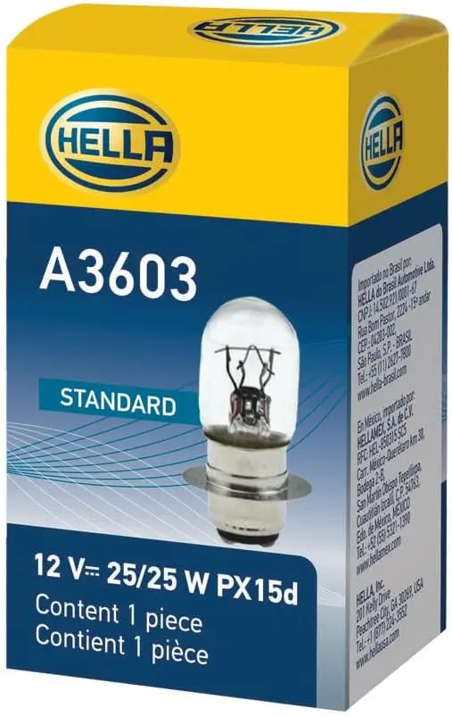 A3603 Miniature Standard Bulb, 12V, 25/25W