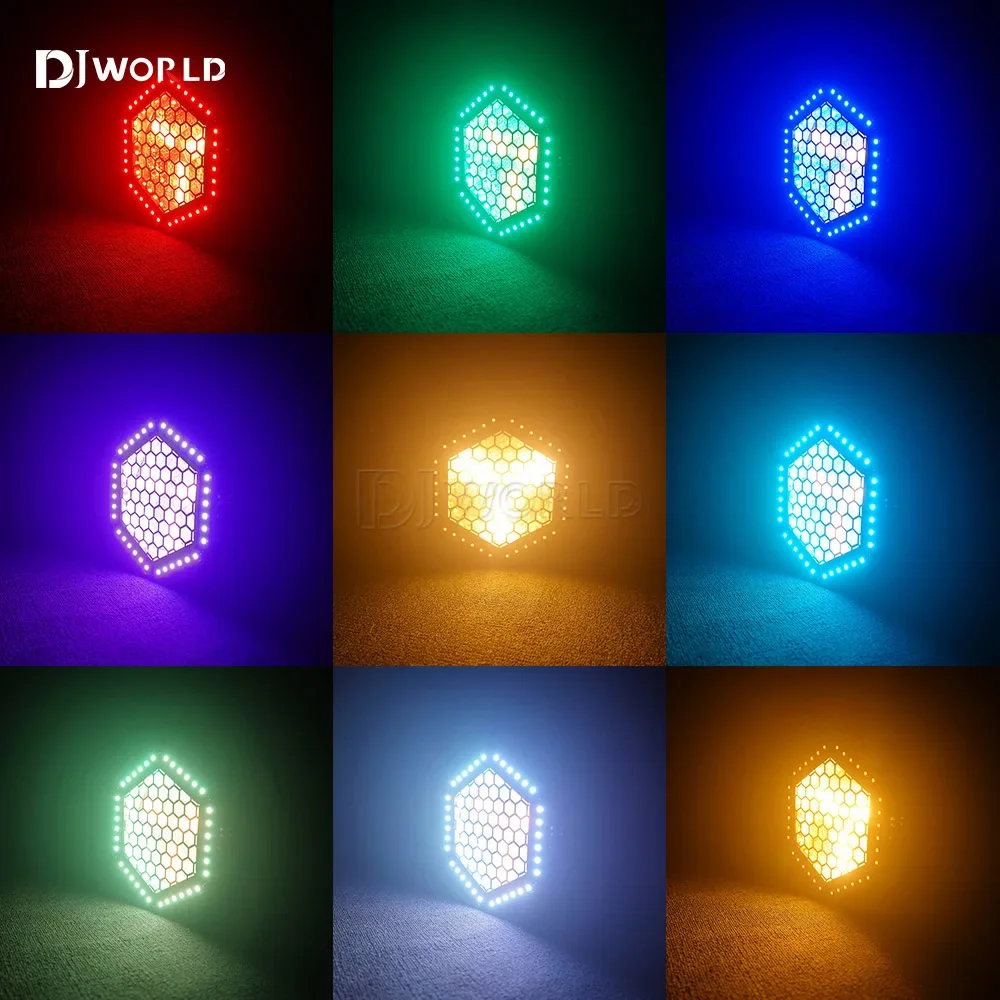 280W RGBW LED Retro Light Aluminum Alloy Flat Par Lighting DMX512 Flashing Light DJ Sound Party Dance Club Disco Stage Effect