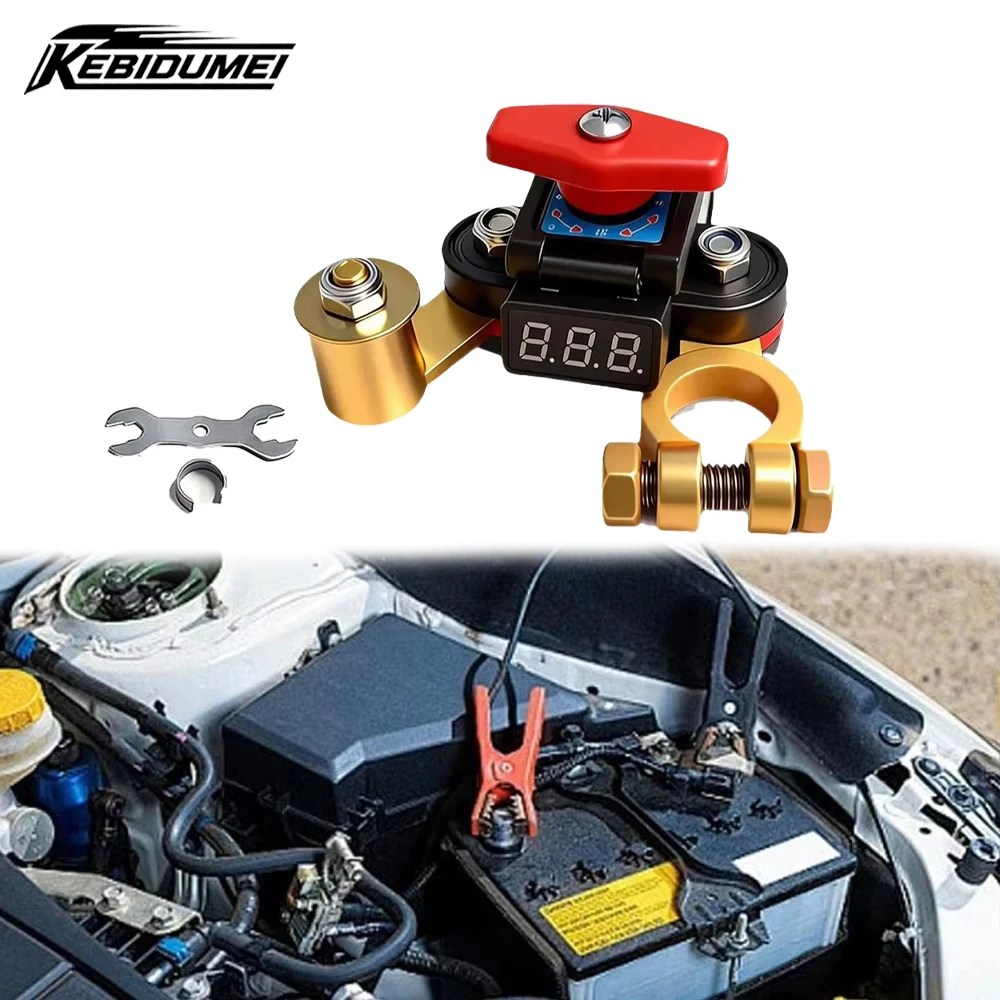 Interruptor de Desconexão de Bateria de Carro 12/24V, Disjuntor Automático, Interruptor Antivazamento com Display Digital, Acessórios para Carro