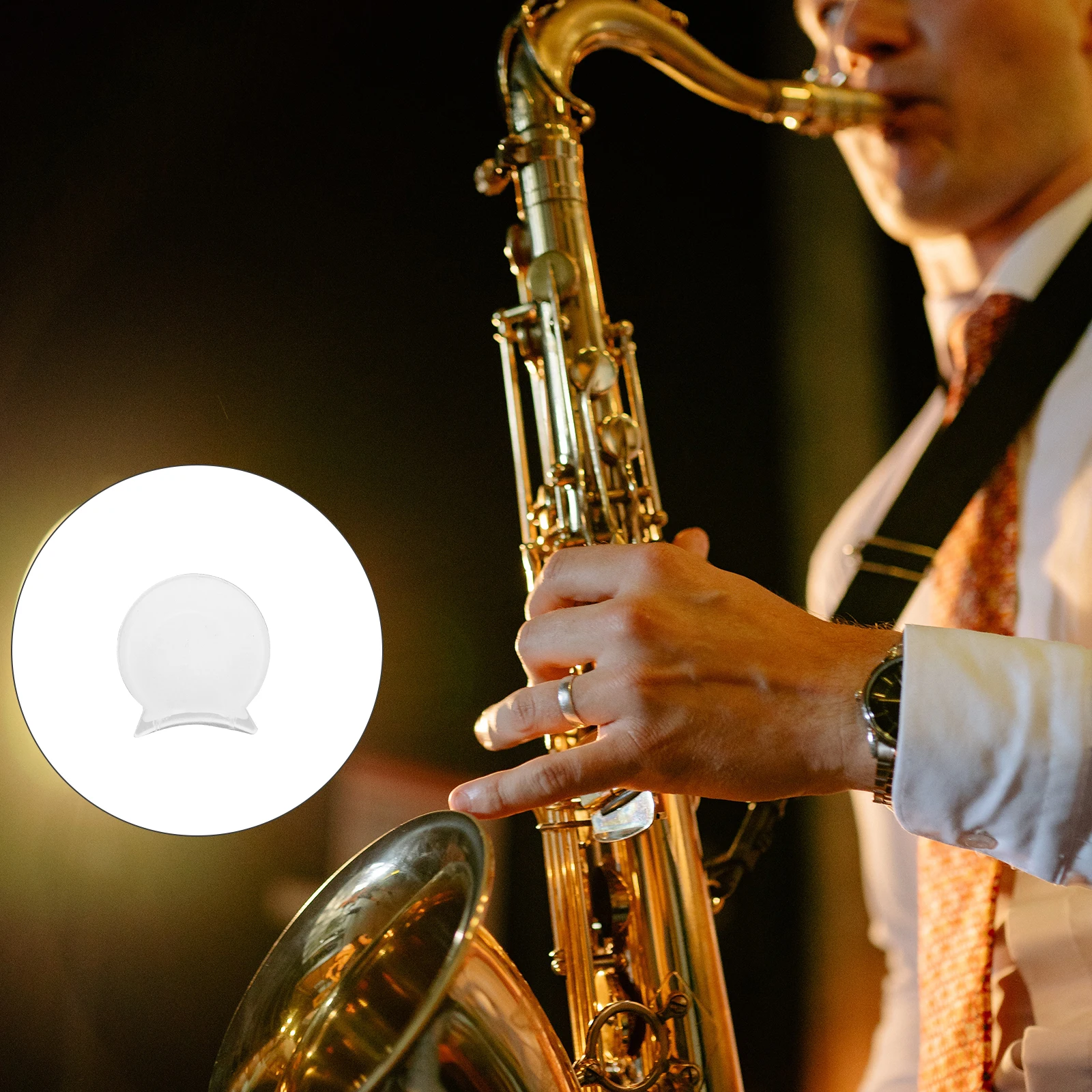 

Finger Rest Thumb Stabilizer Agate Clarinet Playing Support Colorful Rubber Pad for