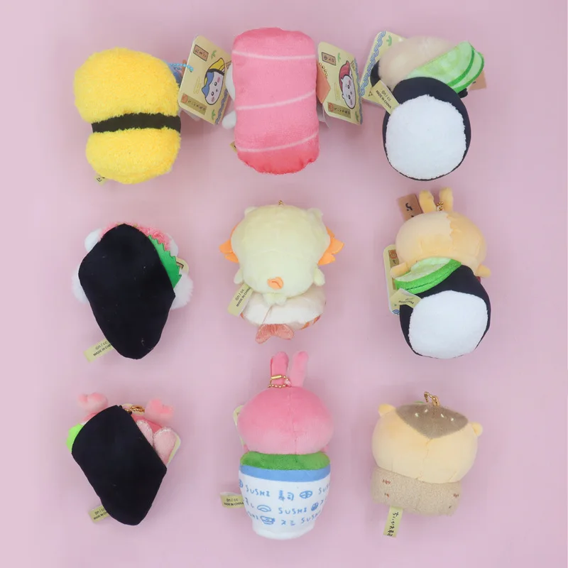 

Hot Kawaii Chikawas Hachiware Usagi Cross-Dressing Japanese Sushi Series Plushie Doll Pendant Cute Cartoon Toy Bag Pendant Gift
