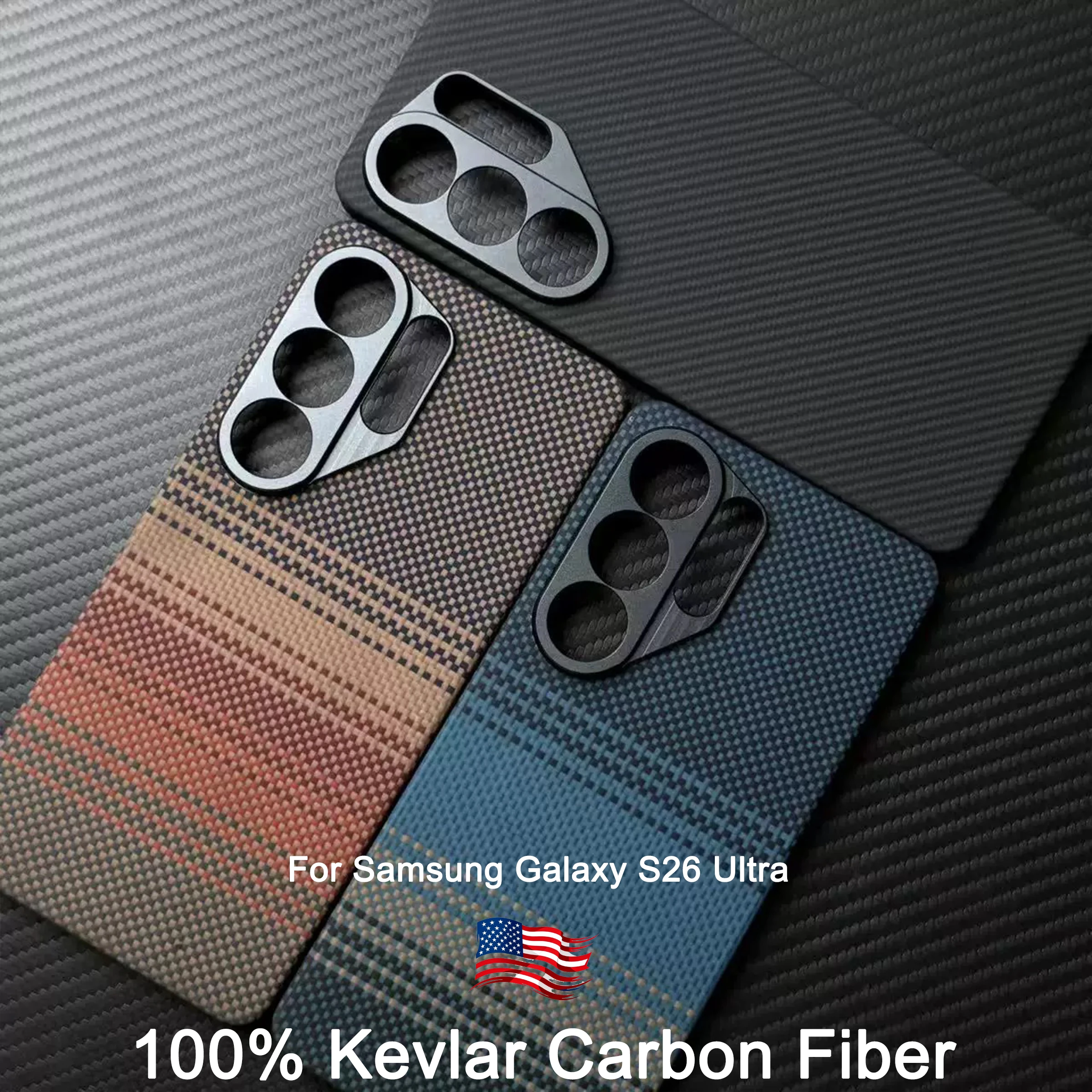 

100% Real Aramid Kevlar Carbon Fiber Magnetci Case for Samsung Galaxy S26 Ultra Plus S26Ultra S26U S26+ with Magsafe Back Cover