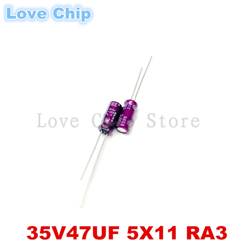 10-100Pcs ELNA RA3 Series 35V47UF 5X11MM Audio Electrolytic Capacitor 47UF35V 5*11mm 100% New and Original
