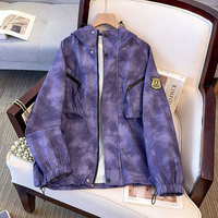 ITLOOLIN Women Casual Loose Waterproof Jacket Casual Fishing Climbing Hiking Hooded Windbreaker Jacket Camping Outdoor Coats