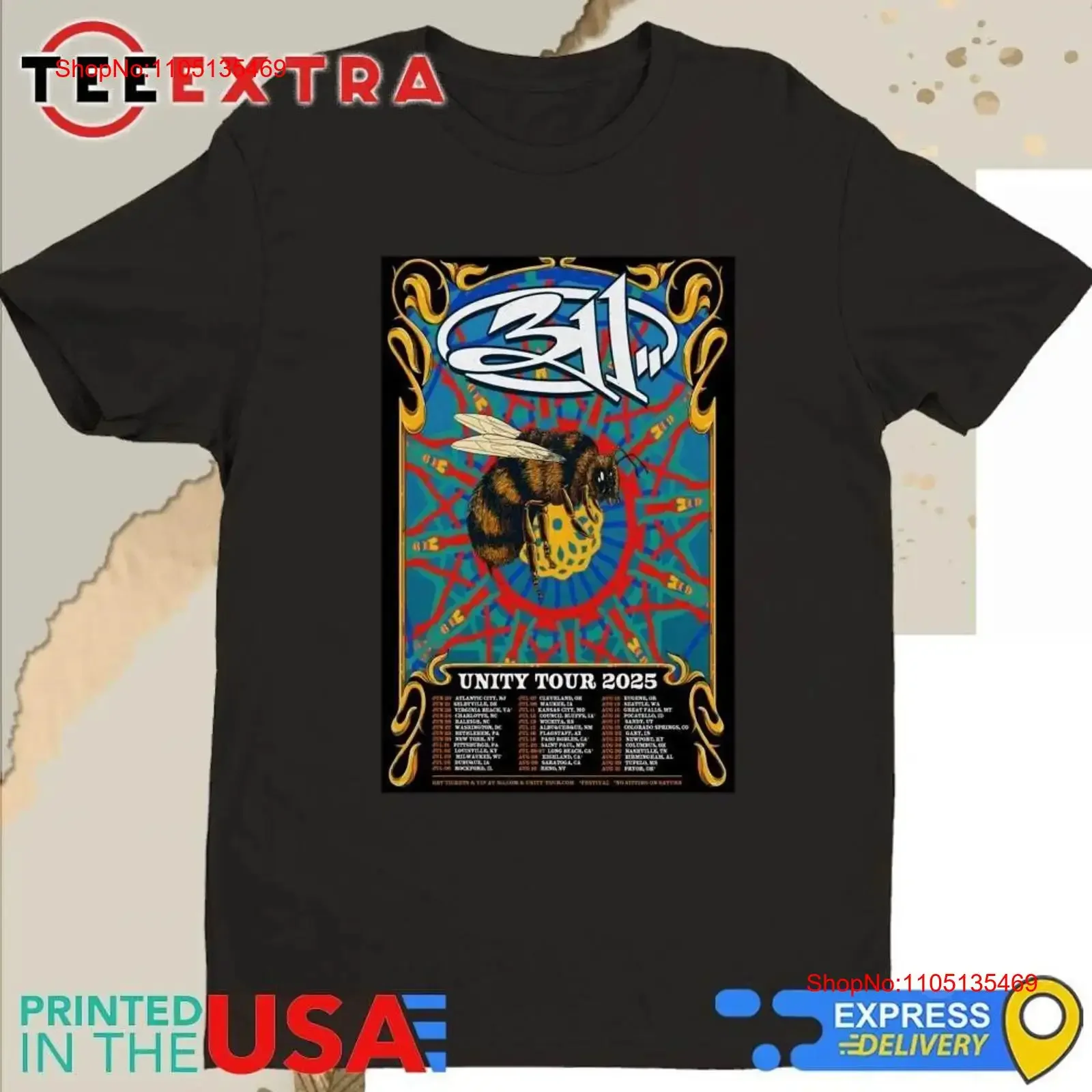 Official 311 Band Unity Tour 2025 T Shirt vintage Washed Stretched streetwear Soft designer clothes Casual Comfortable homme