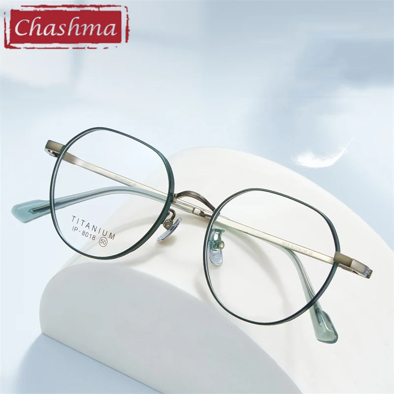 Ultra Light Glasses Titanium Round Men Design Prescription Eyeglasses Optical Lens Transparent Crystal Designer Frames Female