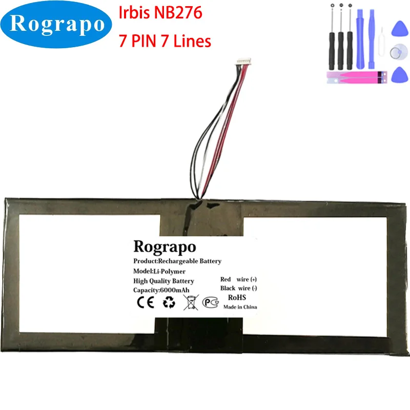 New 7.6V 6000mAh Irbis NB276 Notebook Laptop Battery 7 PIN 7 Wire Plug