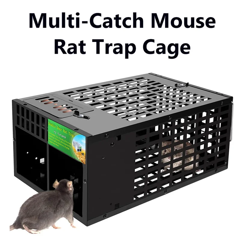 

High Quality Double-door Big Mouse Rats Live Trap Cage/Strong Catch Bait/Pest Control