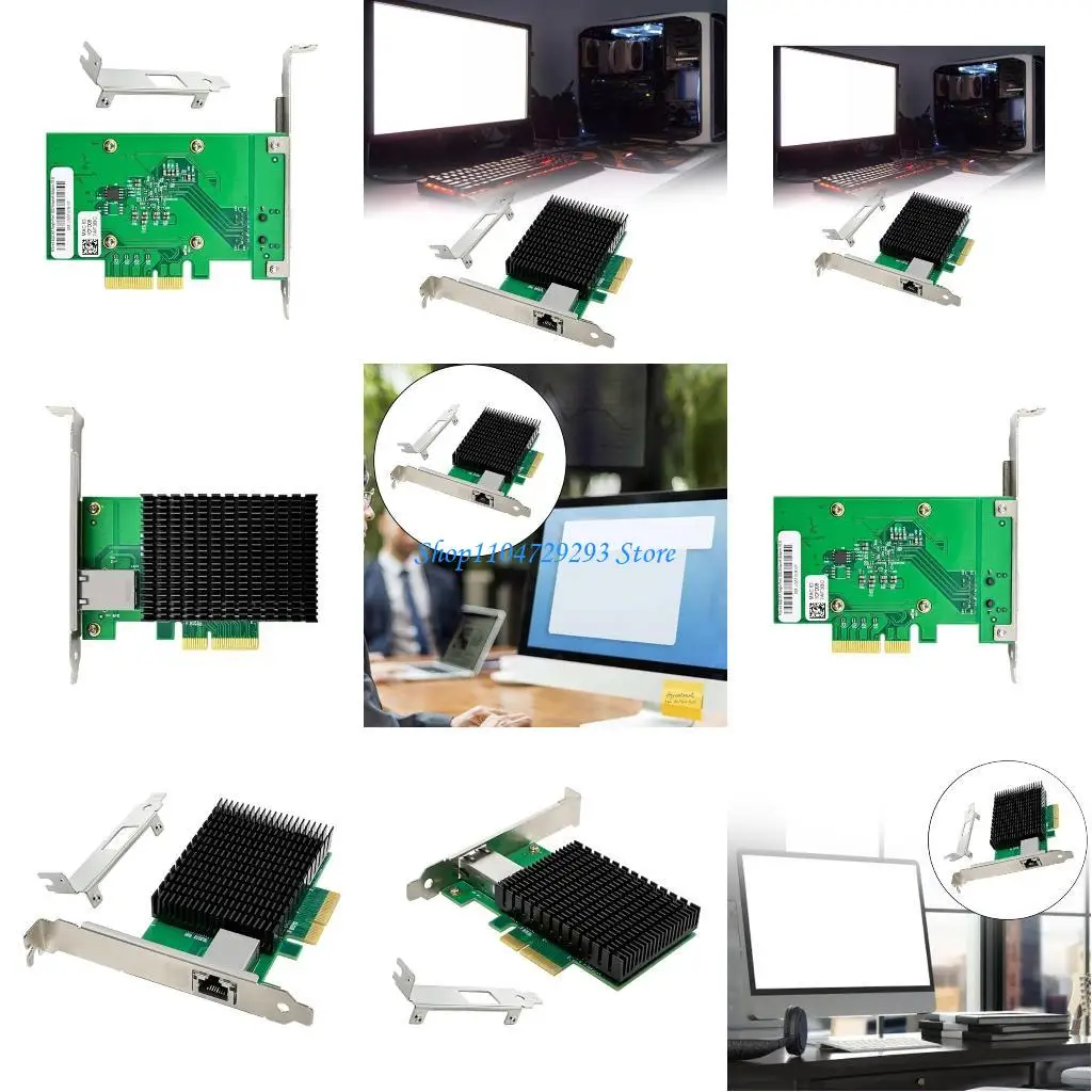 

Y2GD PCIe 10G Ethernet Card AQ107 PCIex4 Cat6a Rj45 Server Ethernet Card Efficient