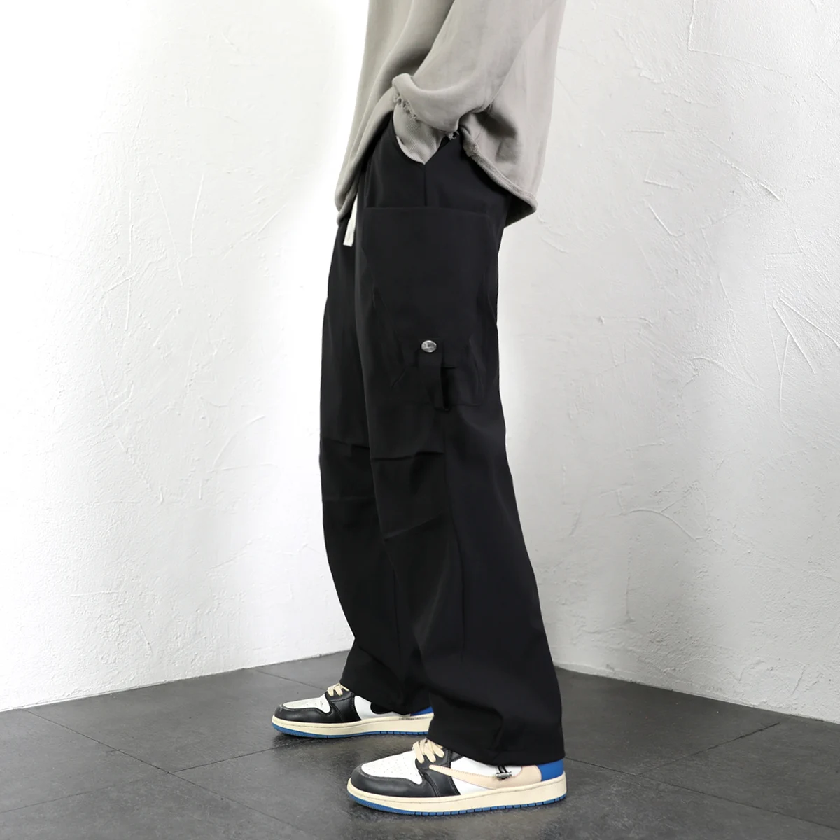 

Men's Autumnal Loose Fit Straight Leg Workwear Trousers Wide Leg American Sle Casual Long Pants Youthful Energy Sle