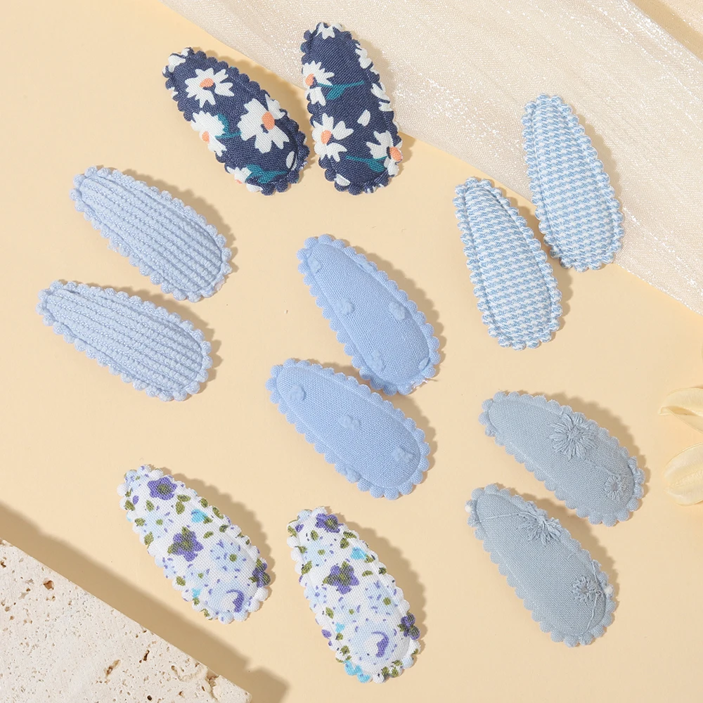 10 Stück Mini Stoff-Wassertropfen-Haarspangen für Kinder, Babys und Mädchen, Tägliche Party-Dekoration, Haarclips, Mädchen-Haaraccessoires, Geschenke – Detail 5