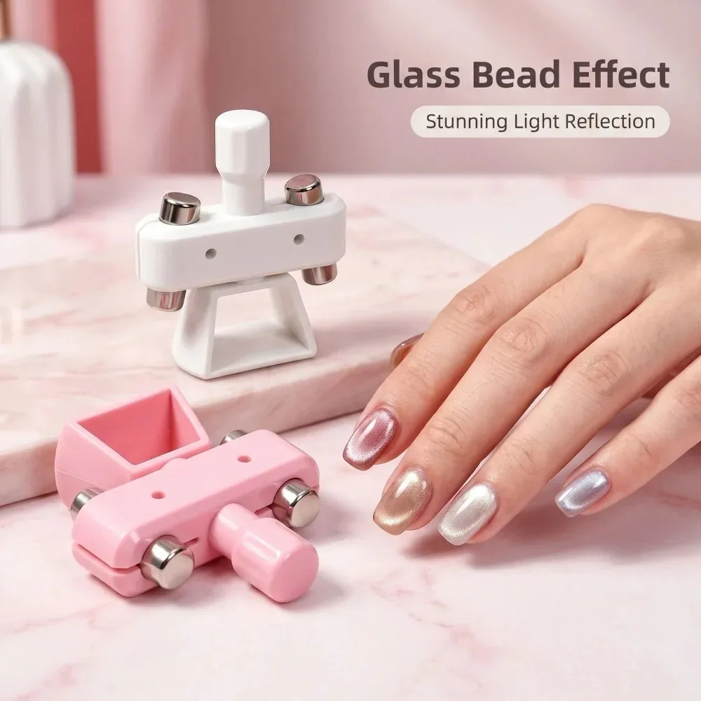 Rotatable Cat Eye Magnet Nail Tool Multi‑Magnets 360 Degree Rotation Glass Bead Effect Nail Art Magnet Machine for UV Cat Eye