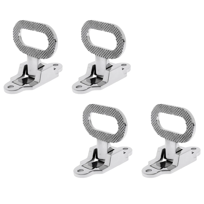 

4Pcs 108X81mm Diamond Non-Slip 316 Stainless Steel Folding Mast Step Marine Boat Yacht Car RV Transom Step Fold Out Step