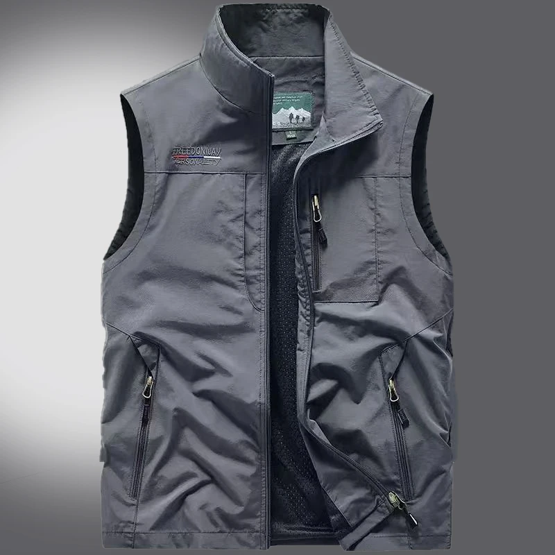 Outdoor Sports Leisure Comfortable Versatile Windproof Warm Leather Vest for Men Fashionable Versatile Sports Trend Vest